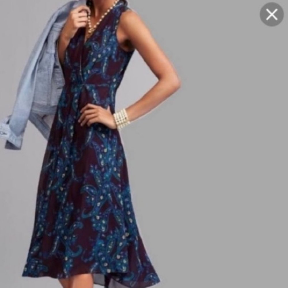 Cabi Paisley Floral Treasure Dress 3461 Size 8